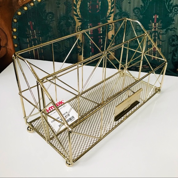 Metal Desk Letter Organizer With Name Slot - 9.75”x4” - Picture 6 of 8